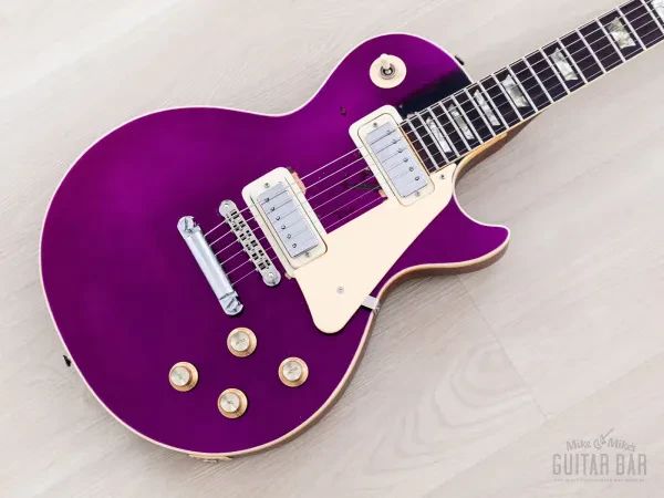 1973 Gibson Les Paul Deluxe Vintage Guitar Purple Metallic w/ Chainsaw Case