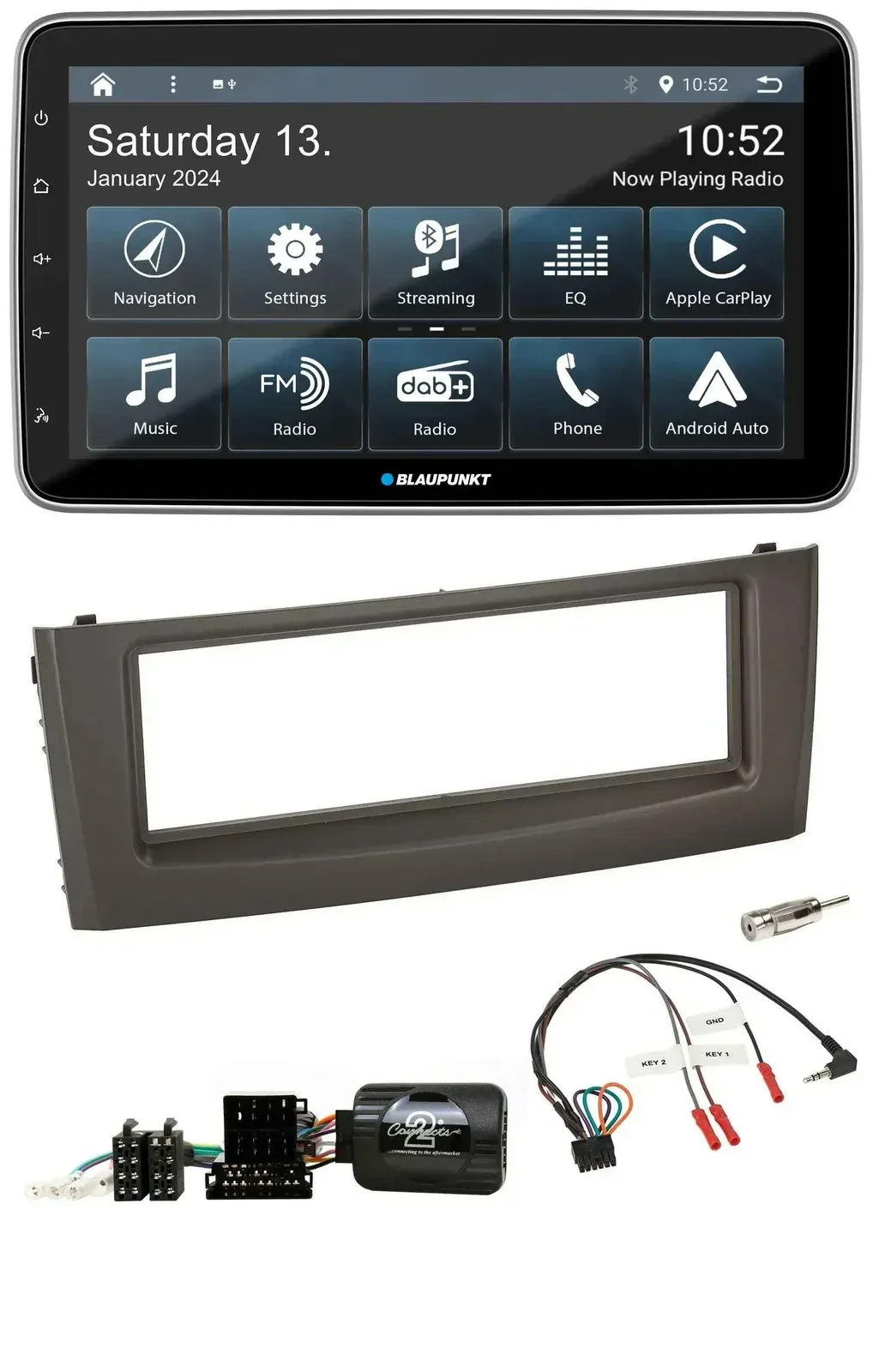 Blaupunkt USB DAB SD Lenkrad Bluetooth Autoradio für Fiat Grande Punto 06-10 sch