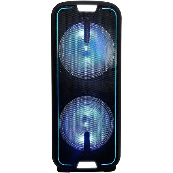 Gemini Dual 15 in. Dynamic Woofer Rechargeable Speaker w/LED Lights/Bluetooth