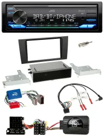 JVC Bluetooth DAB USB Lenkrad Autoradio für Audi A4 B5 1999-2001 Aktivsystem