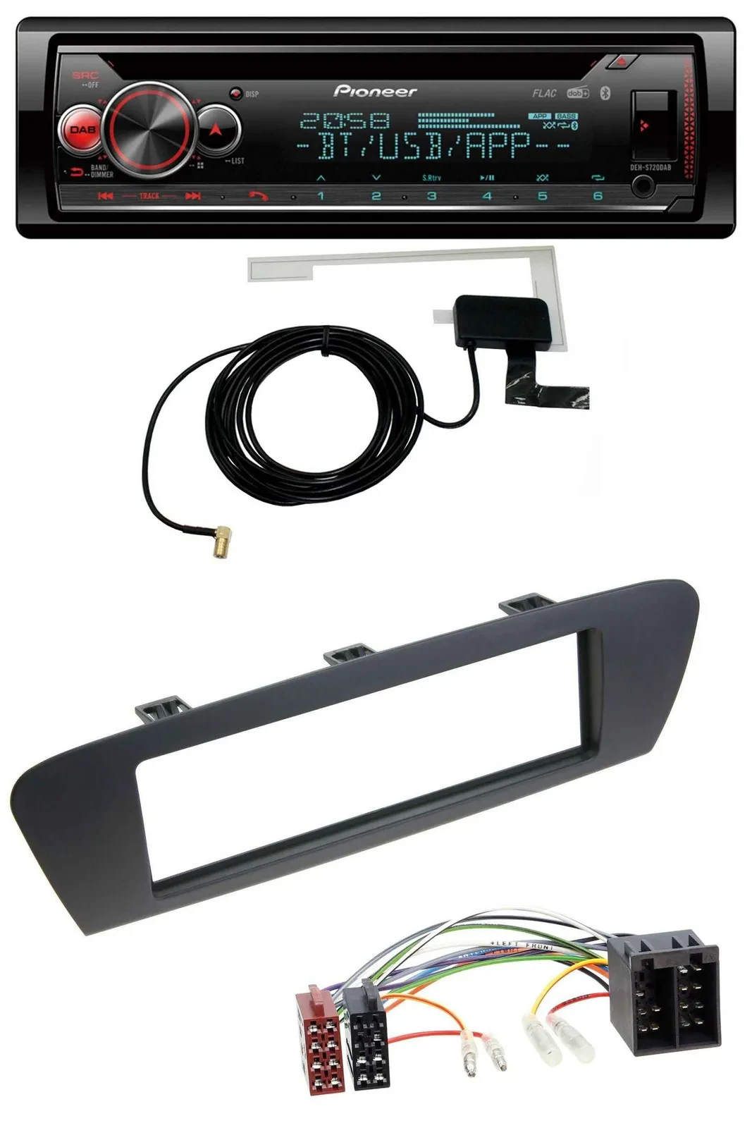 Автомагнитола для Renault Scenic (с 2009) Pioneer DAB CD MP3 USB Bluetooth коричневая