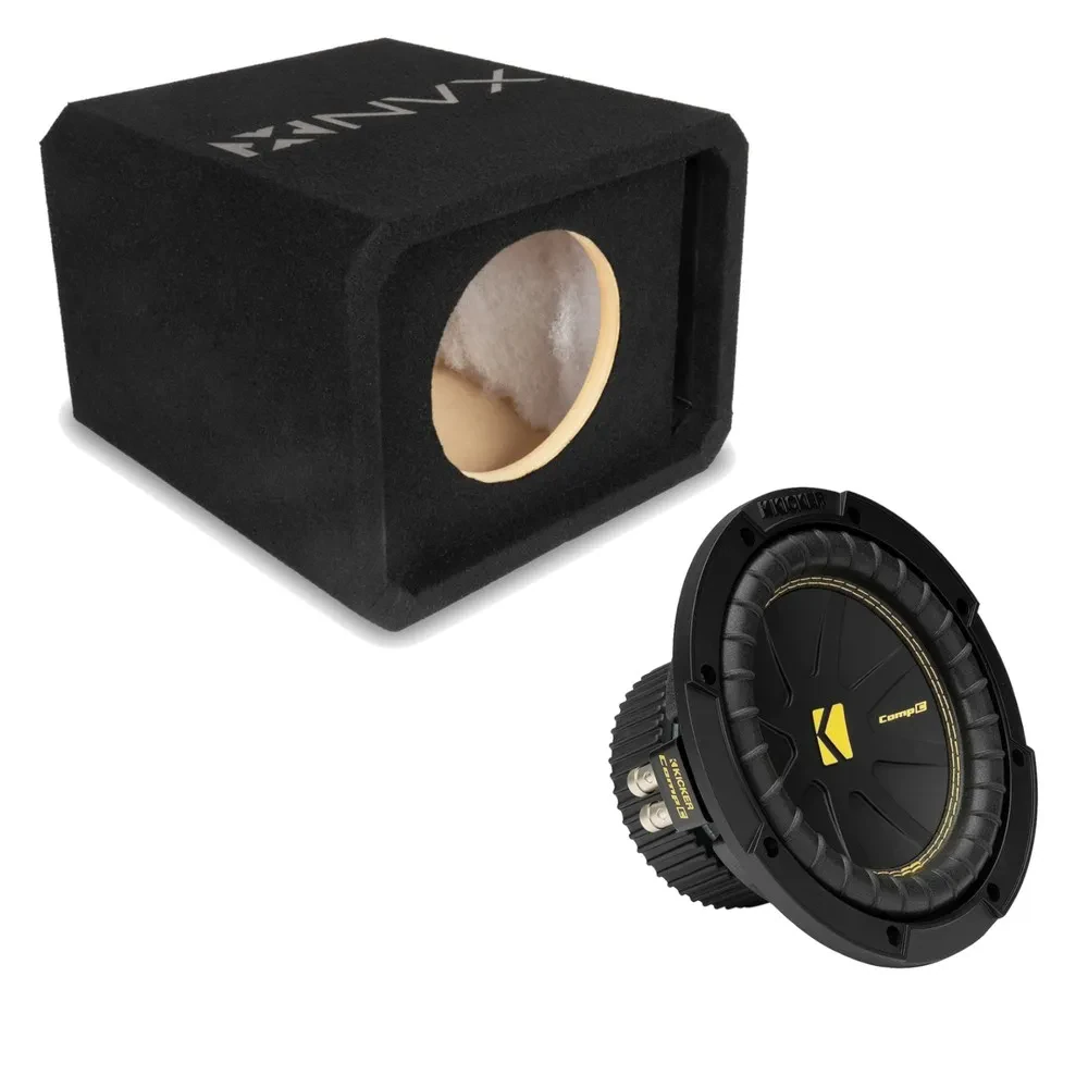 Сабвуфер пассивный NVX NE81P (8", щелевой фазоинвертор, MDF 3/4", 1 динамик) с сабвуфером CompC