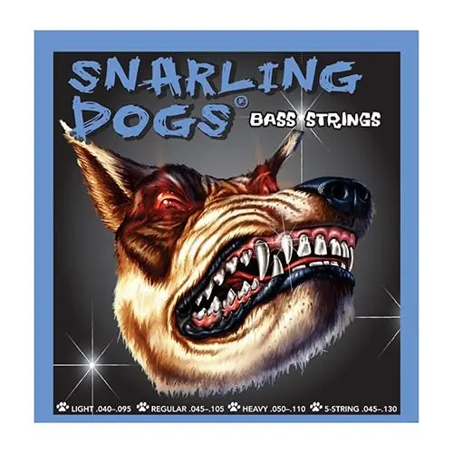 D'Andrea SDN40 - Струны для бас-гитары, Серия: Snarling Dogs, Калибр: 40 - 60 - 75 - 95, Обмотка: никель, Натяжение: лёгкое.