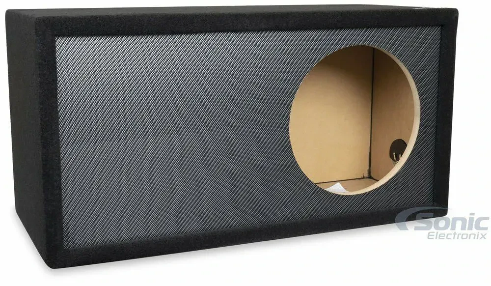 Корпус сабвуфера Atrend 12LSVB 1x12", фазоинверторный, чёрное карбоновое волокно