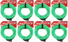 Микрофонный кабель Rockville RCXFM50P-G Green 15.25 м (8 штук)