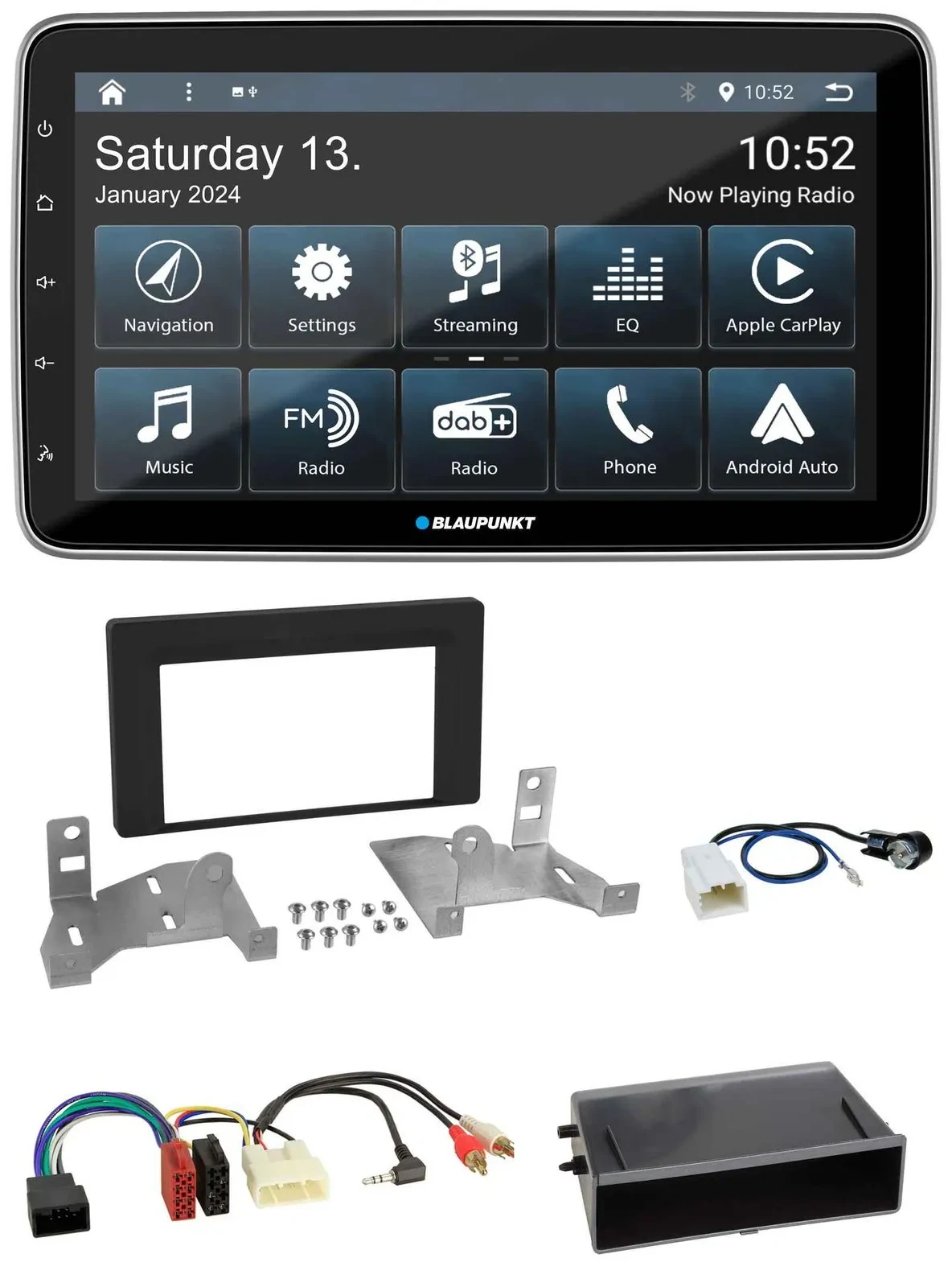 Blaupunkt USB DAB SD MP3 Bluetooth Autoradio für Toyota Aygo AB7 ab 2022 mattsch