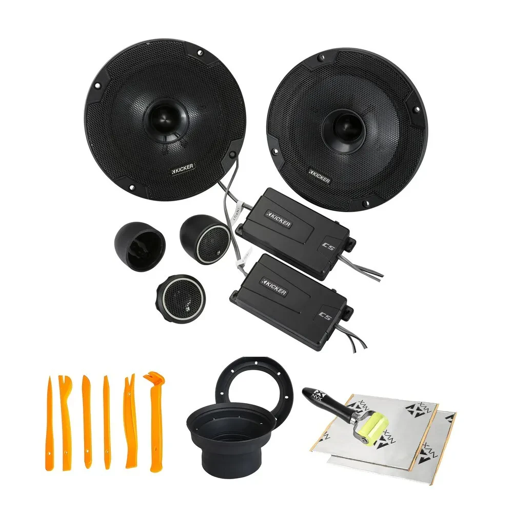 Kicker CSS654 100W 6.5" Component Car Speakers w/ NVX Install Kit
