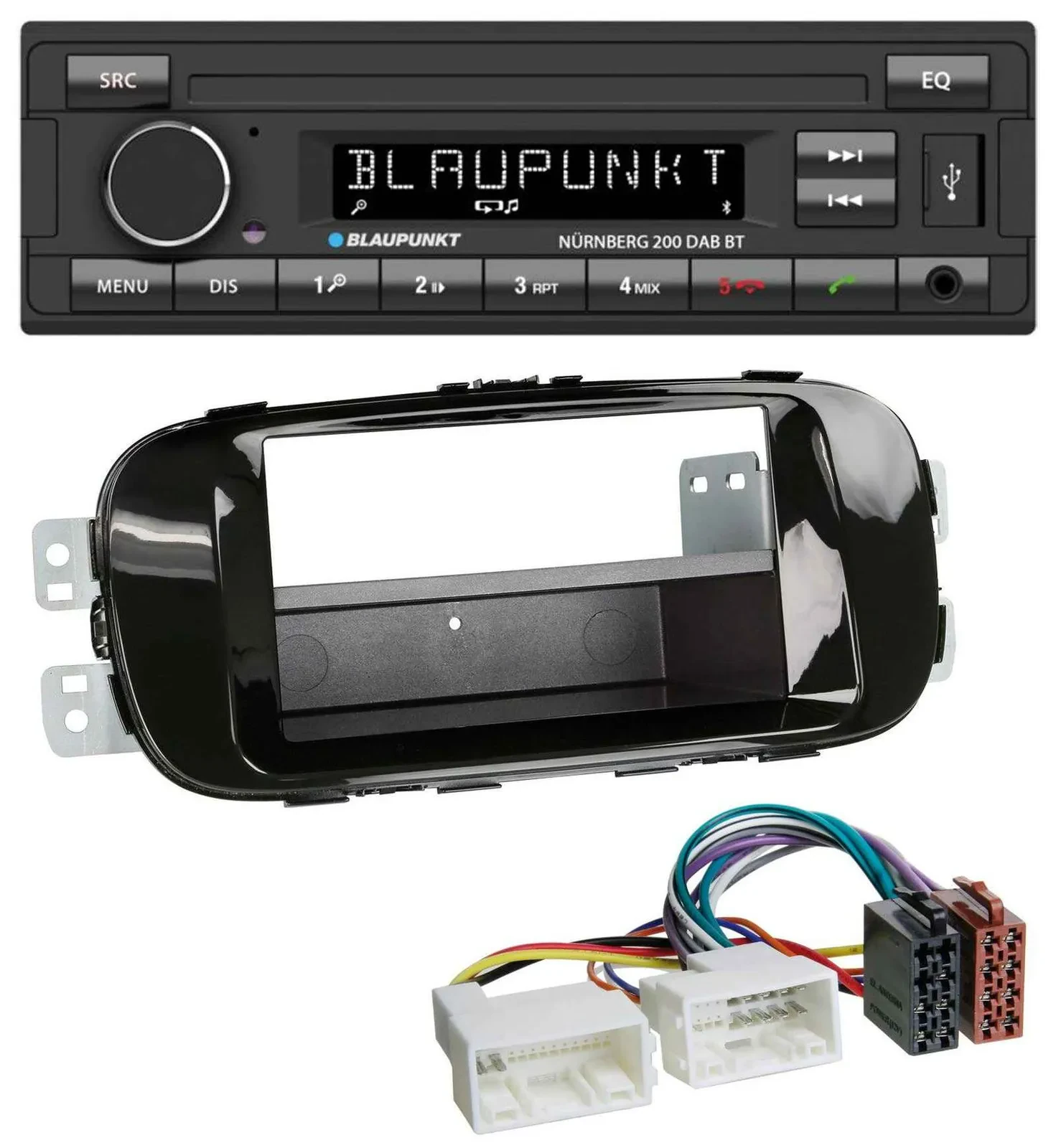 Автомагнитола для Kia Soul PS (с 2014) Blaupunkt USB, DAB, Bluetooth, MP3, цвет: черный (piano black)