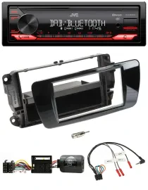 JVC Bluetooth USB DAB Lenkrad Autoradio für Seat Ibiza Klavierlack schwarz