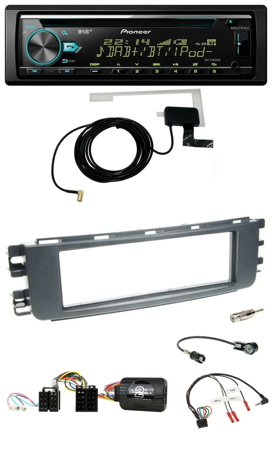 Автомагнитола для Smart ForFour (2004–2006) Pioneer CD/MP3/USB/DAB