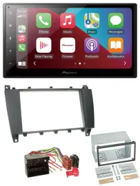 Pioneer USB MP3 DAB 2DIN Bluetooth Autoradio für Mercedes C-Klasse