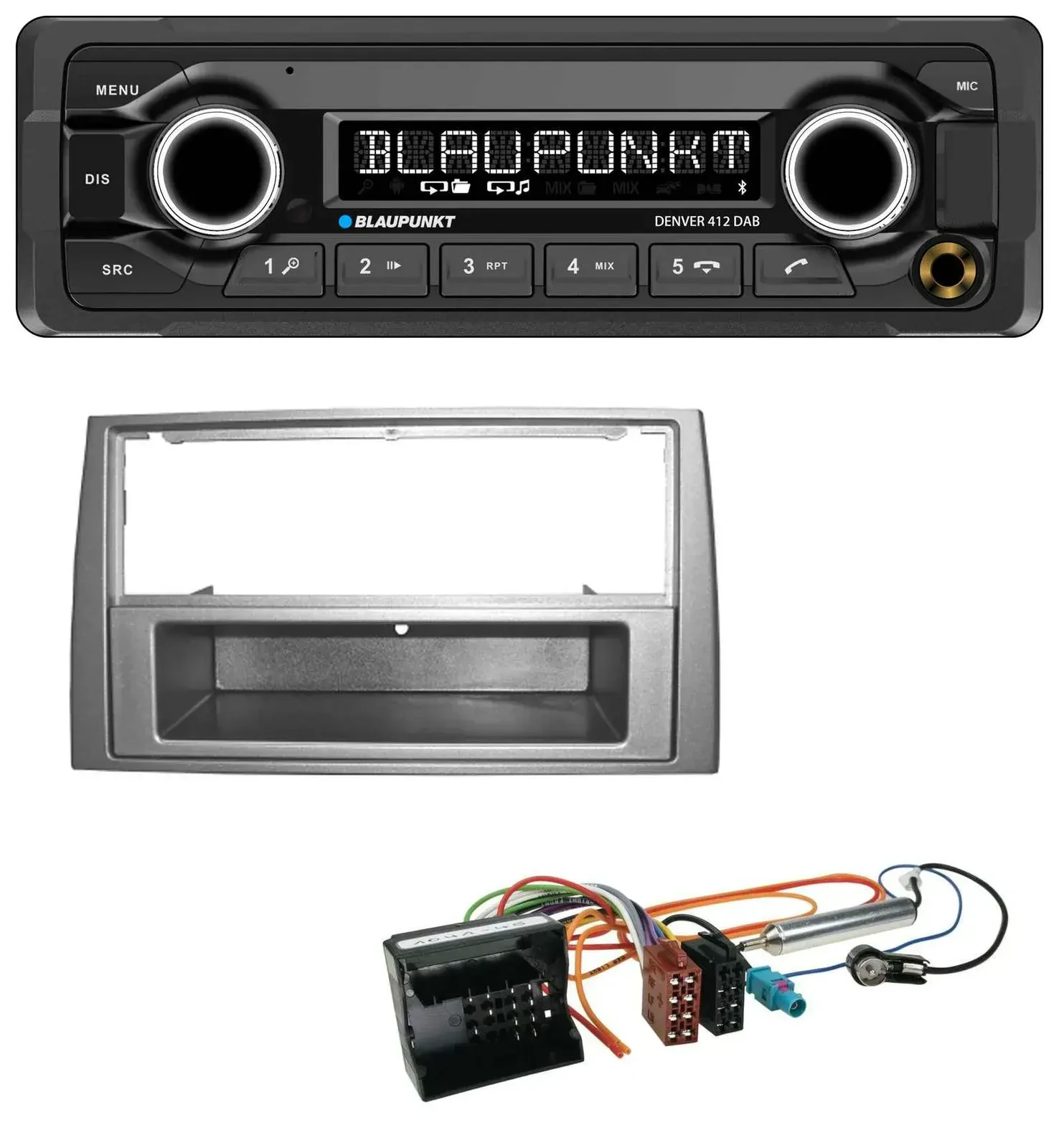 Blaupunkt Bluetooth DAB MP3 USB Autoradio für Peugeot 308 07-09 dunkelsilber