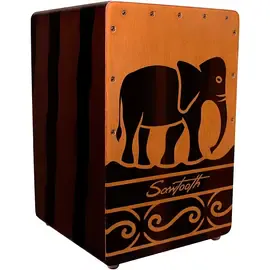 Кахон Sawtooth Harmony Series Hand-Stained Elephant Design Compact-Size Cajon