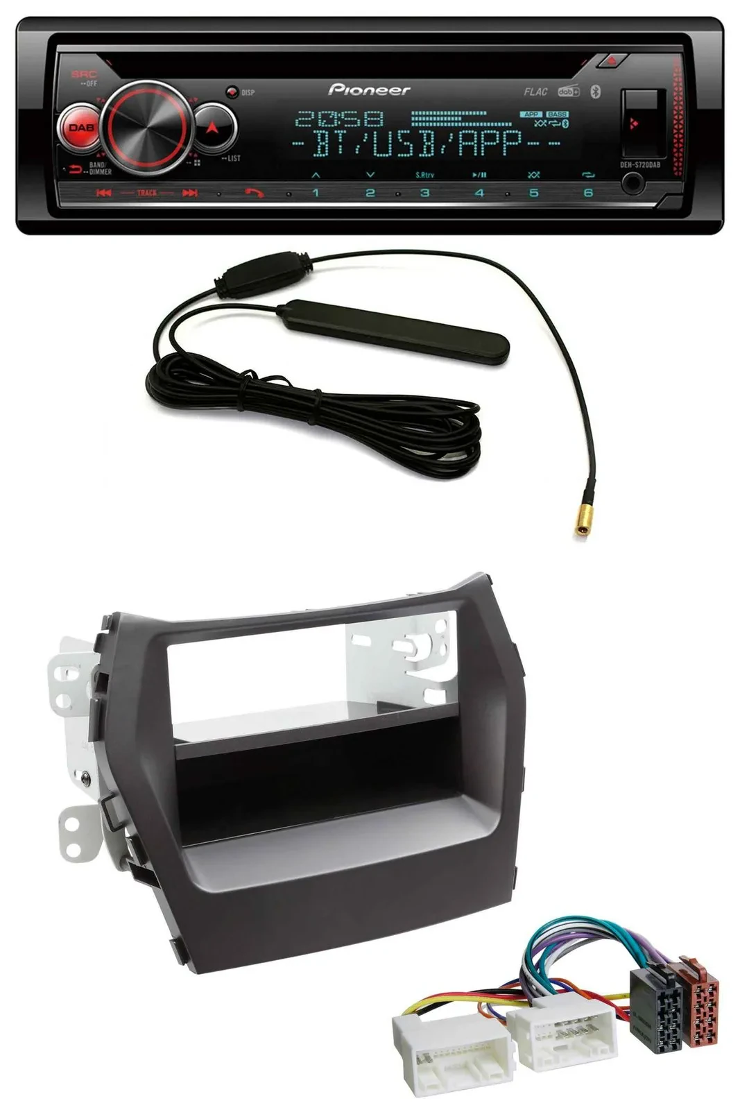 Автомагнитола Pioneer USB DAB MP3 Bluetooth CD для Hyundai Santa Fe (с 2012)