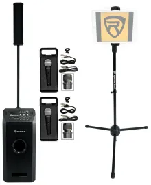 Rockville HOME ARRAY 100 Karaoke Machine System w/Subwoofer+2) Mics+Tablet Stand