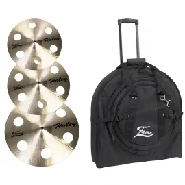 Fame B20 Crash Becken-Set 14 16 18 Zoll Traditional Finish Handgehämmert Medium