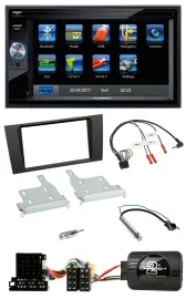 Blaupunkt 2DIN Bluetooth TMC USB Lenkrad SD Navigation für Audi A4 1999-2001