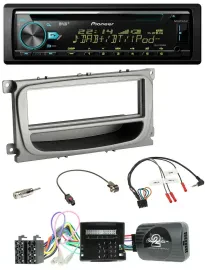 Pioneer DAB Lenkrad CD USB Bluetooth Autoradio für Ford S-Max Mondeo Can 07-14 A