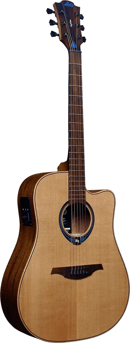Трансакустическая гитара LAG Guitars THV10DCE LB Smart с чехлом