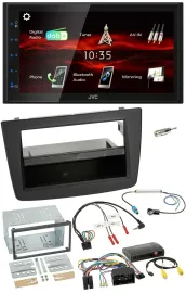 JVC USB Bluetooth Lenkrad DAB 2DIN Autoradio für Alfa Romeo Mito 14-18 Infoadapt