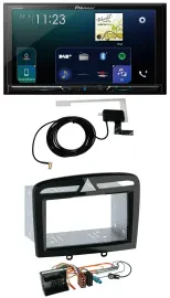 Pioneer 2DIN DAB USB MP3 Bluetooth Autoradio für Peugeot 308 SW CC 09-14 schwarz