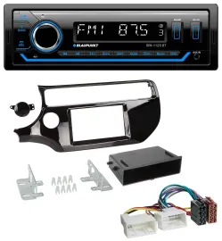 Blaupunkt MP3 Bluetooth USB AUX Autoradio für Kia Rio UB ab 2015 piano-schwarz