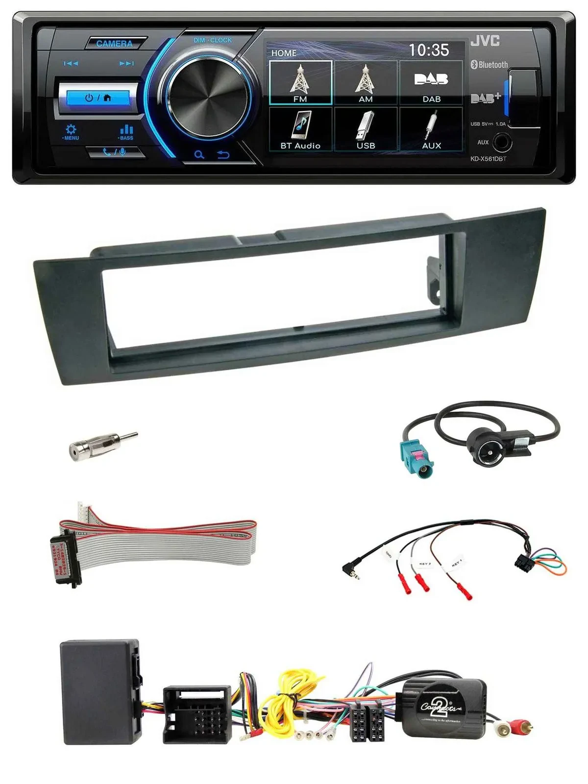 JVC Bluetooth Lenkrad USB DAB Autoradio für BMW 1er E87 2004-2013 Aktiv