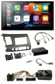 Pioneer DAB Bluetooth 2DIN USB Lenkrad Autoradio für Honda Civic 06-10 Hybrid an