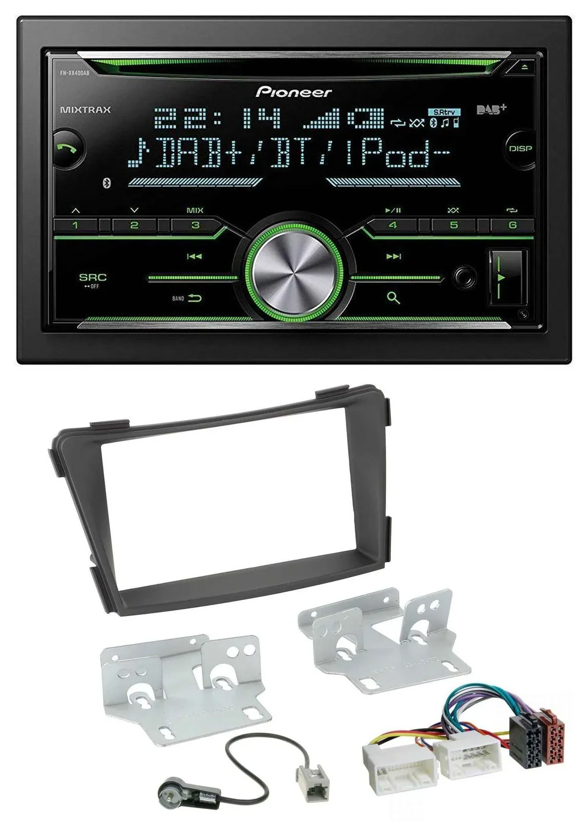 Pioneer Bluetooth MP3 DAB 2DIN USB CD Autoradio für Hyundai i40 VF ab 2011 schwa