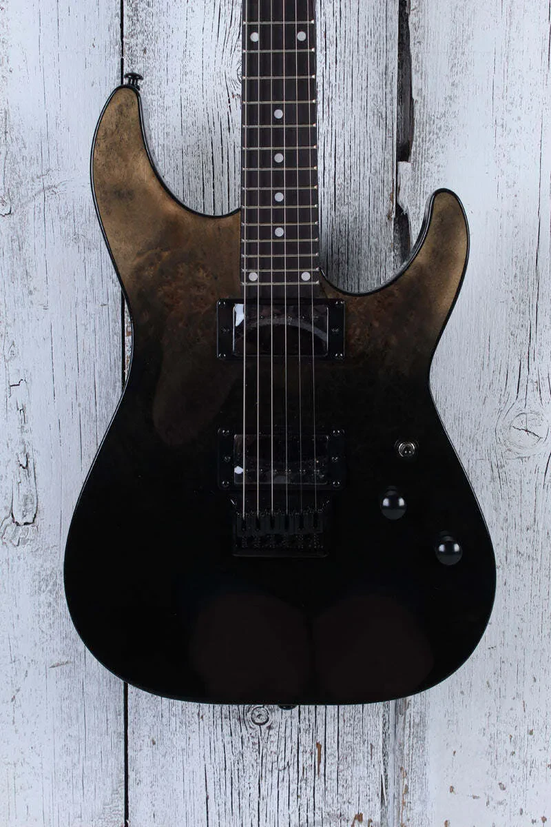 Б/У Электрогитара Schecter C-1 Standard 25.5", 24 лада, 2 хамбакера, фиксированный бридж, топ из капа, цвет Black Fade Burst Burl