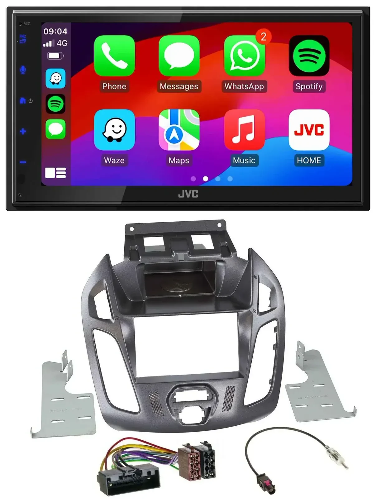 JVC Bluetooth 2DIN MP3 DAB USB Autoradio für Ford Transit ohne Display 2012-2018