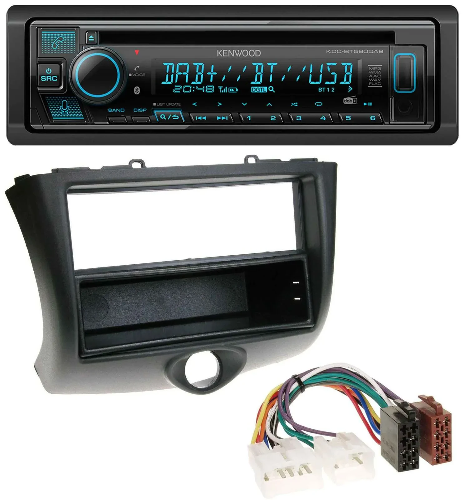 Kenwood Bluetooth DAB CD MP3 USB Autoradio für Toyota Yaris (2003-2006)