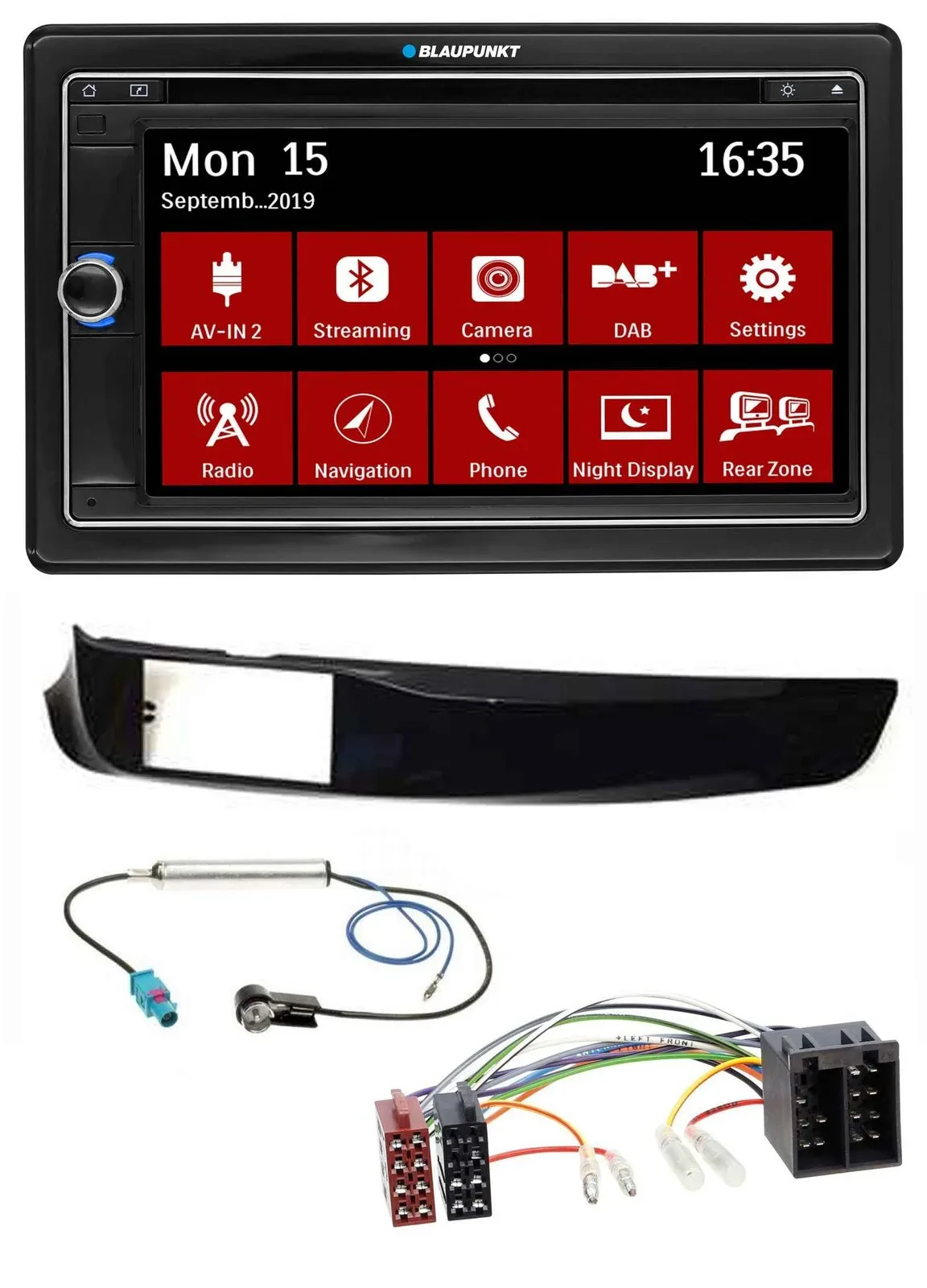 Blaupunkt Bluetooth DAB 2DIN USB DVD MP3 Autoradio für Alfa Giulietta schwarz gl