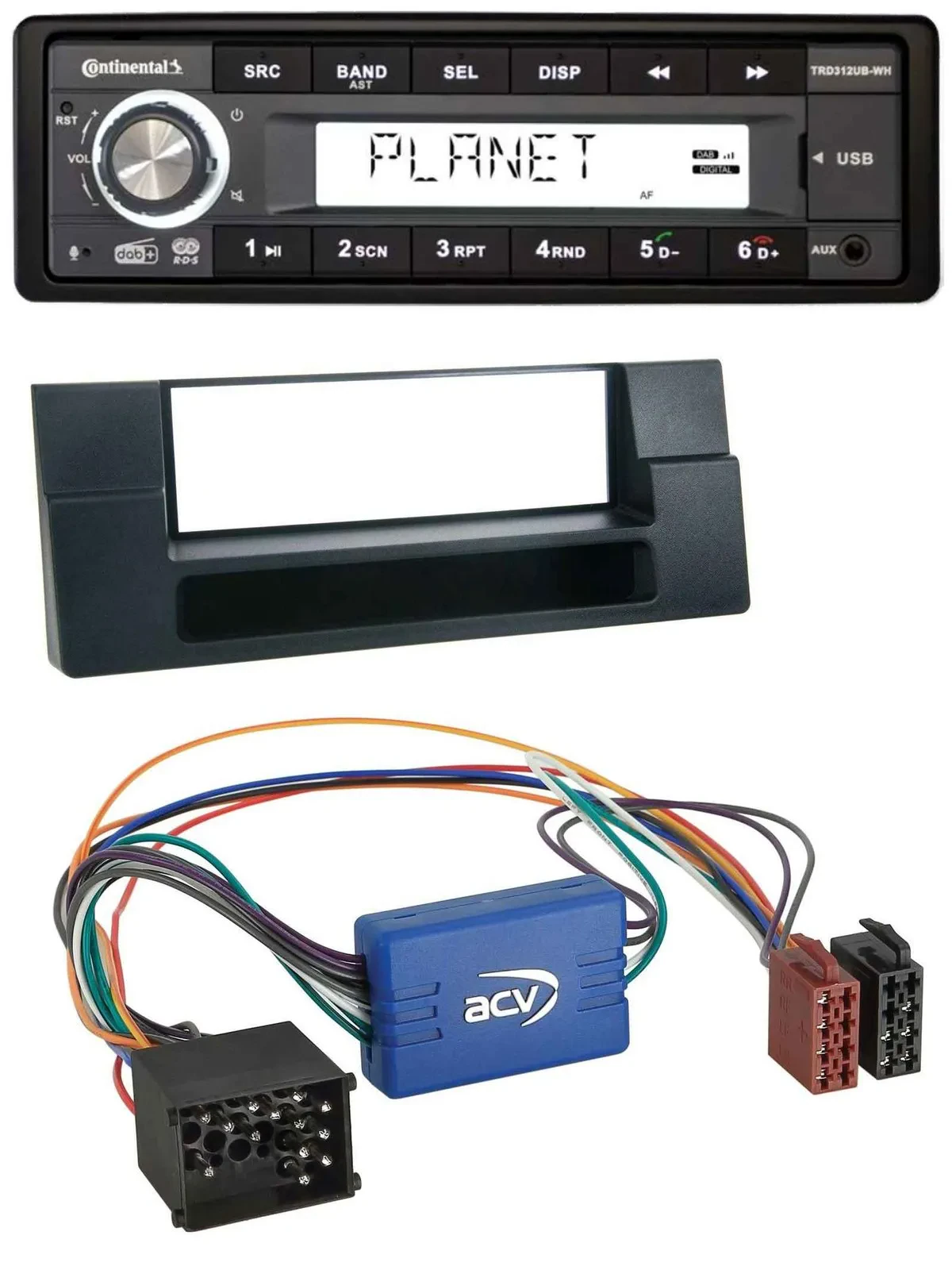 Continental USB 1DIN AUX DAB MP3 Autoradio für BMW 5er E39 X5 E53 Ablagefach Akt