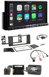 Alpine 2DIN DAB USB Lenkrad Bluetooth Autoradio für BMW 5er E39 01-04 Aktivsyste