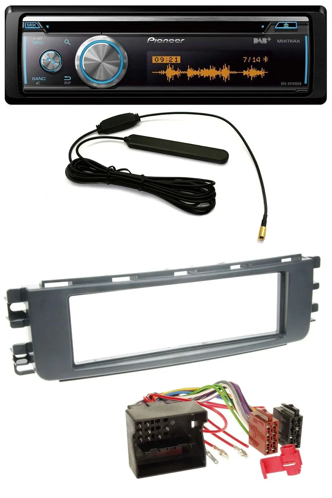 Pioneer CD USB Bluetooth DAB MP3 Autoradio für Smart ForFour (454, 2004-2006)
