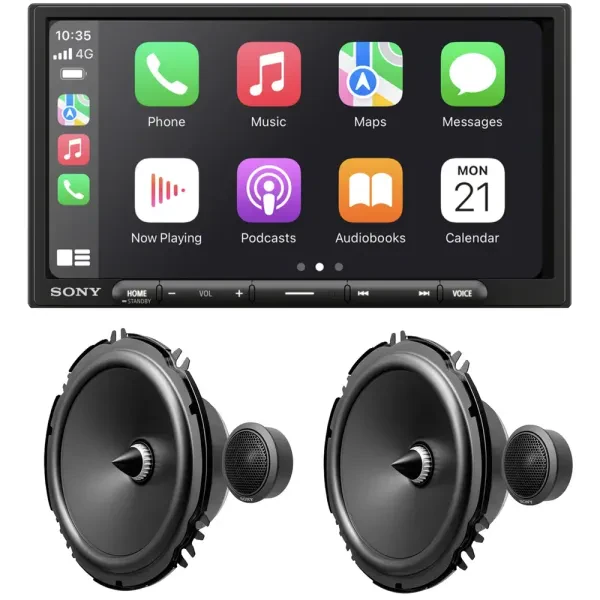 Sony XAV-AX4000 with Sony XS162GS 6.95" Multimedia Receiver with 6.5" Speakers