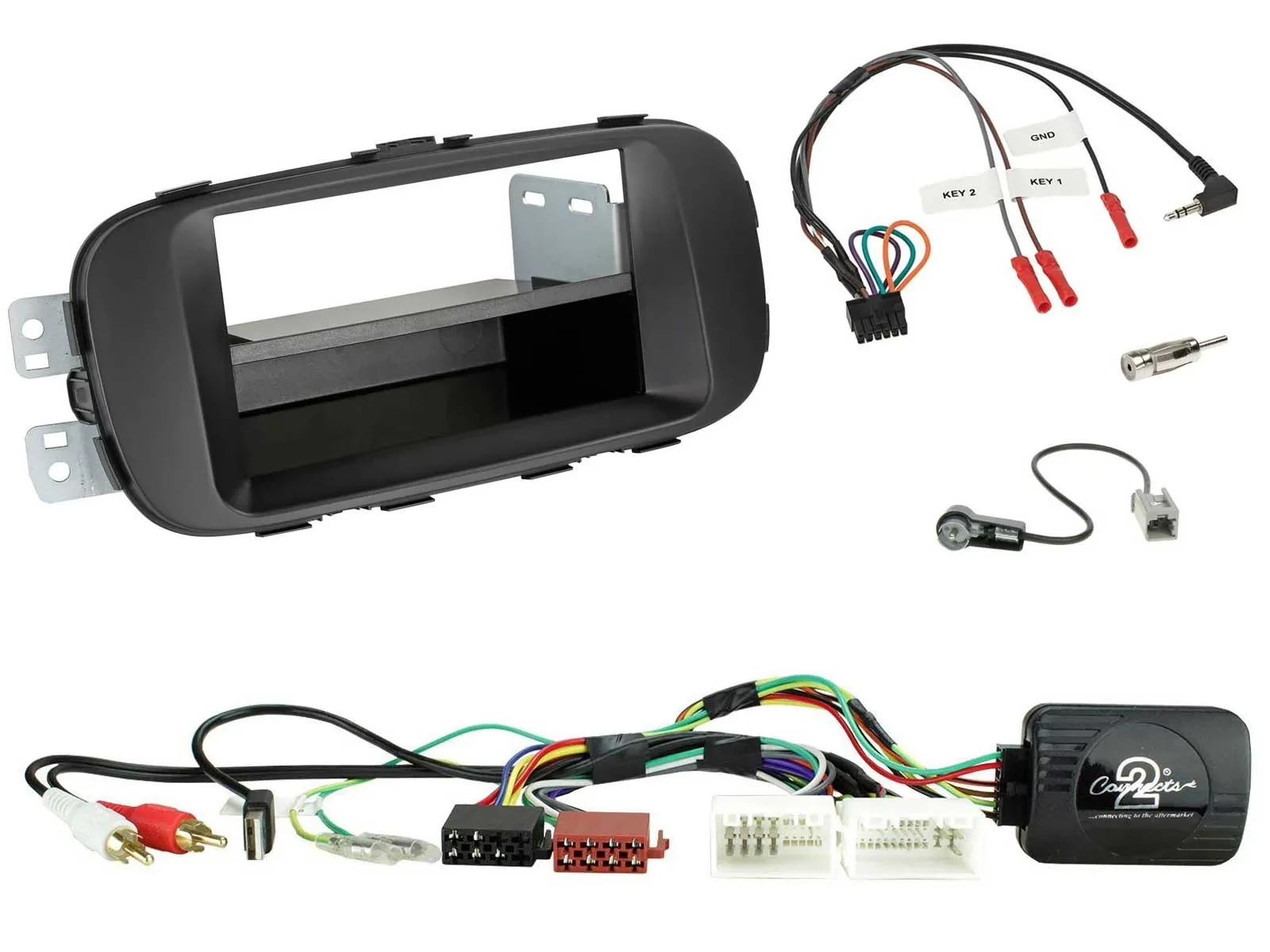 Radioset Lenkradadapter DIN Autoradio für Kia Soul 14-19 schwarz AUX