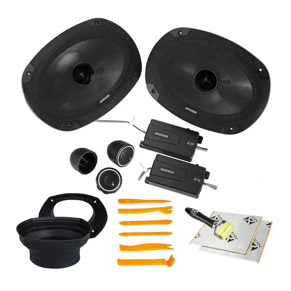 Kicker CSS694 150W 6x9" Component Car Speakers System w/ NVX Speaker Install Kit