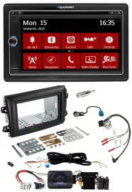 Blaupunkt Lenkrad DAB TMC 2DIN USB Bluetooth Navigation für Fiat Ducato Serie 8