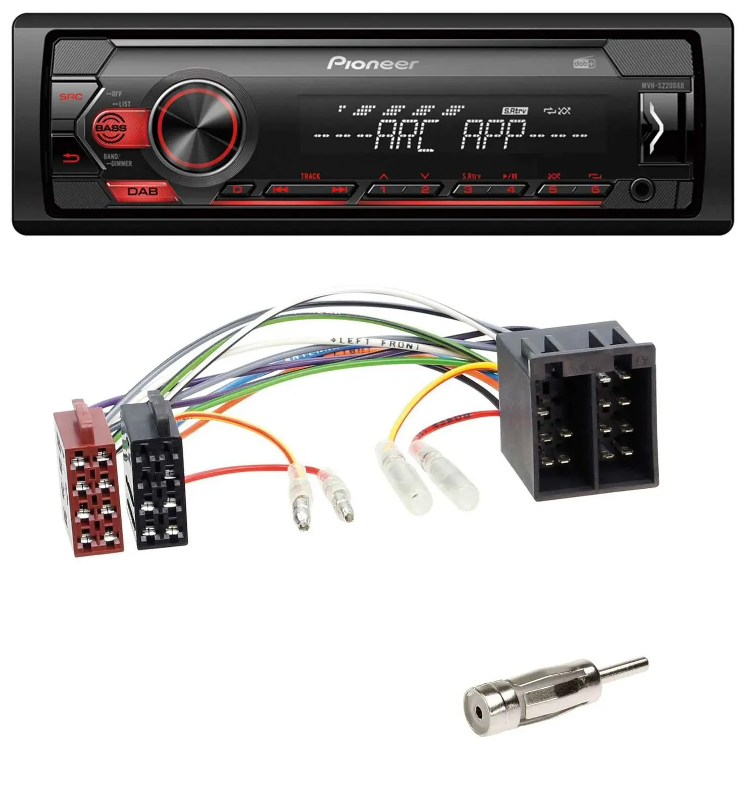 Pioneer DAB 1DIN MP3 AUX USB Autoradio für Porsche Boxster (1996-2004)