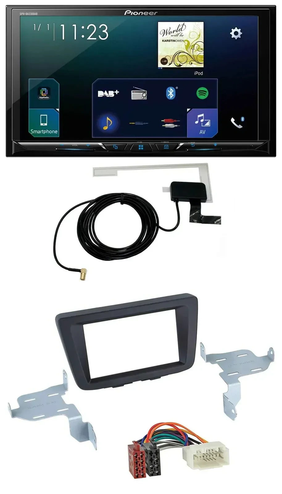 Автомагнитола Pioneer 2-DIN DAB USB MP3 Bluetooth для Suzuki Baleno EW (с 2016)