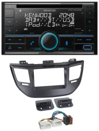 Kenwood CD 2DIN DAB USB MP3 Bluetooth Autoradio für Hyundai Tucson ab 15 schwarz