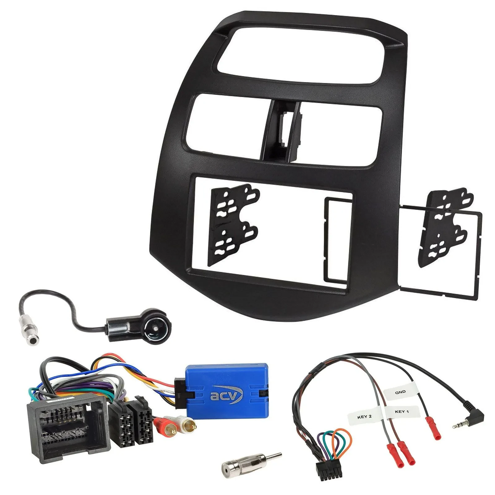 Radioset Lenkradadapter Doppel DIN Autoradio für Chevrolet Spark 2013-2015