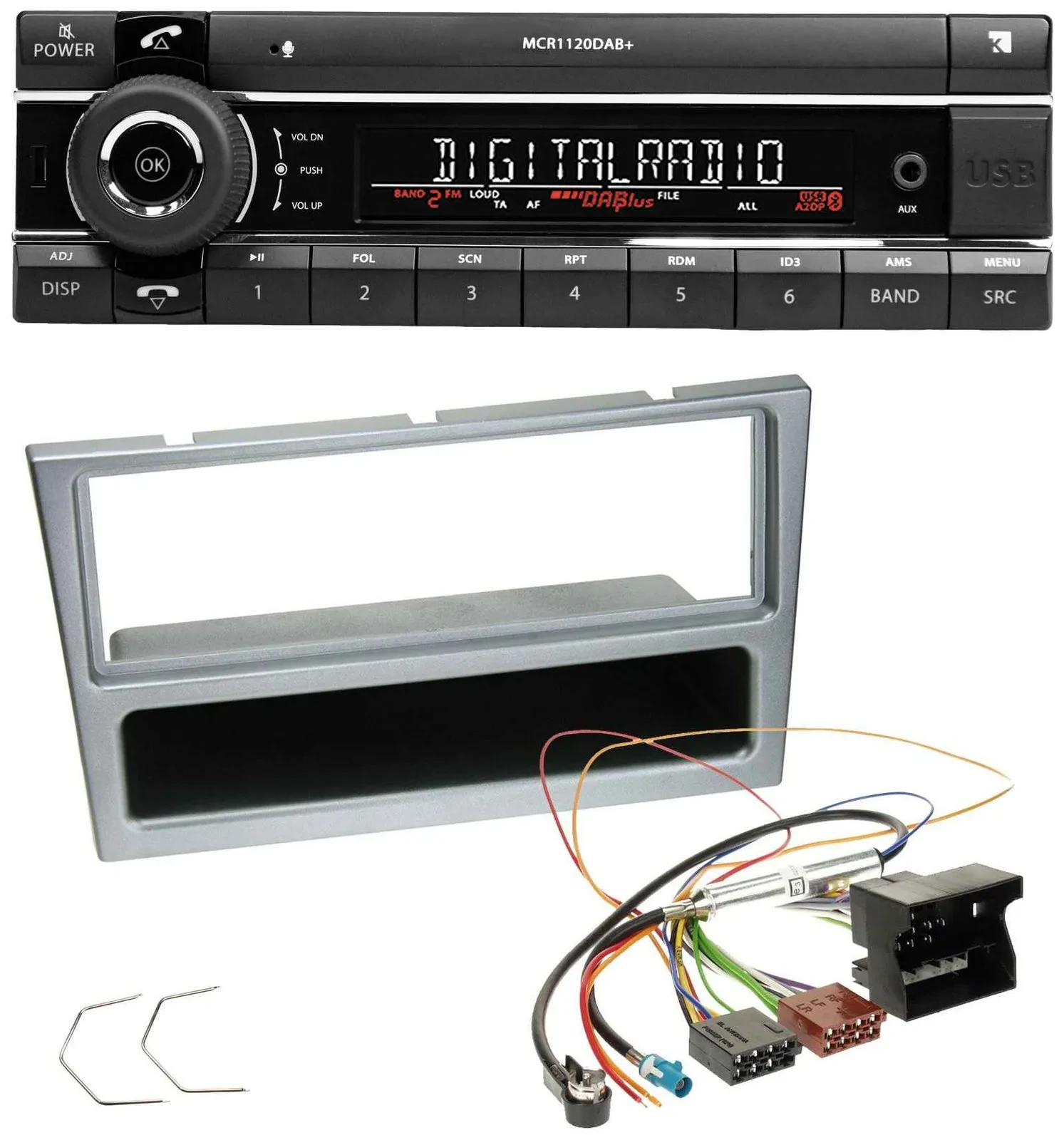 Kienzle Bluetooth MP3 USB DAB Autoradio für Opel Combo C Corsa C Tigra Meriva ab