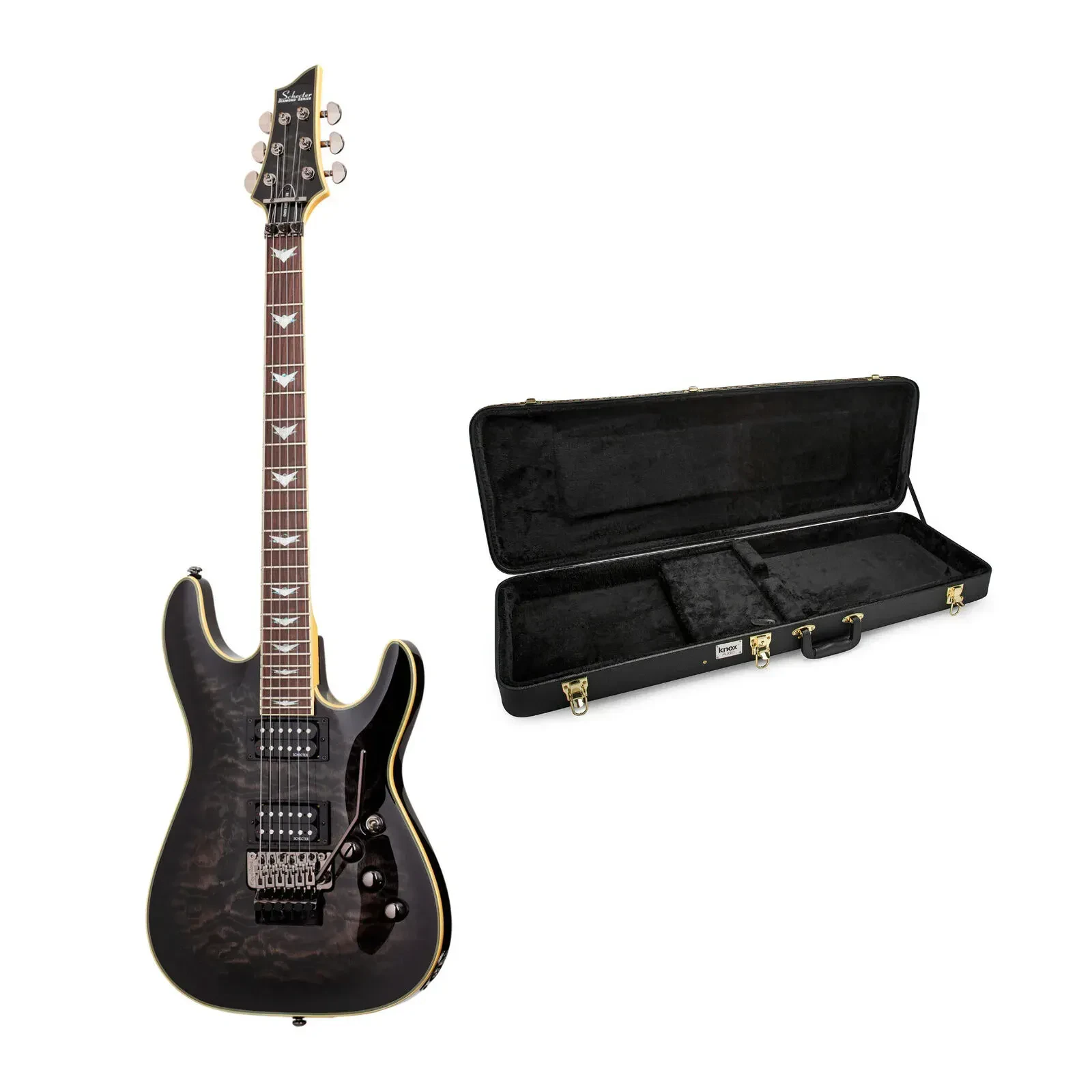 Schecter Omen Extreme 6 FR Electric Guitar with Knox Gear Hard Shell Case