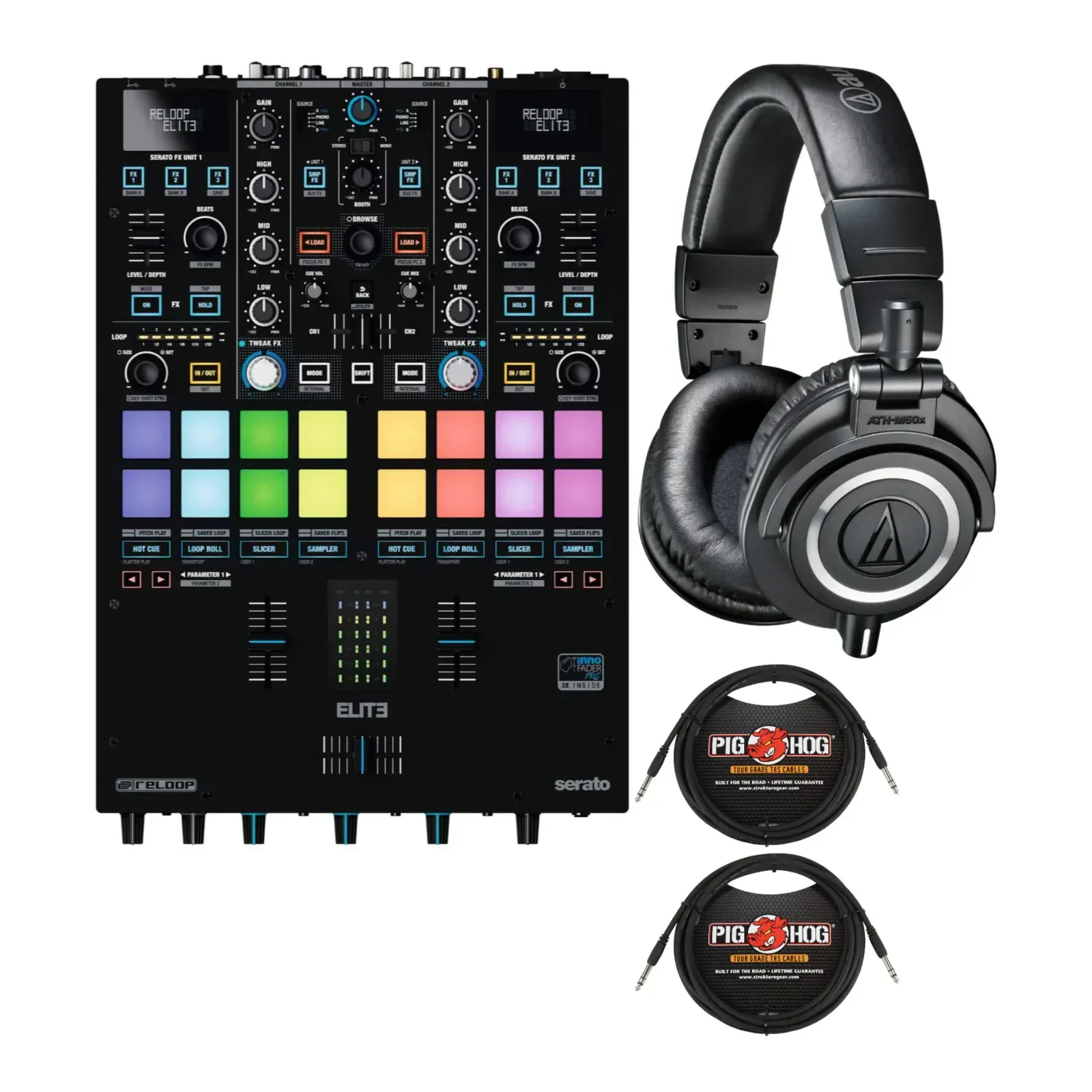 DJ-микшер для Serato Reloop Elite DVS с наушниками и кабелями