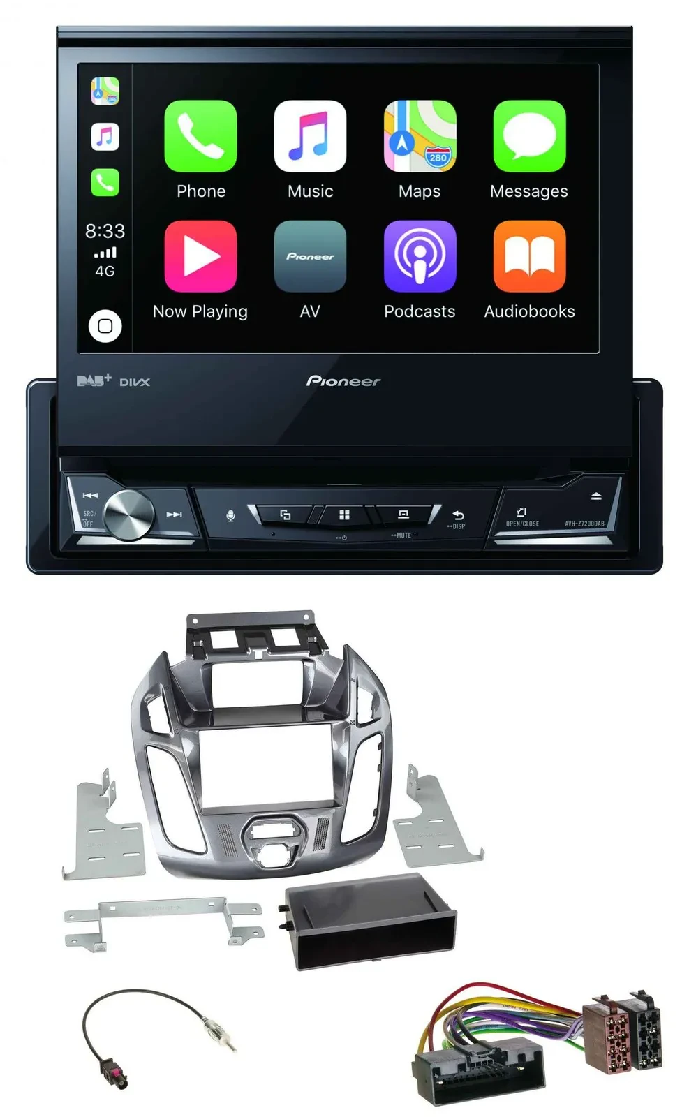 Pioneer DVD Bluetooth DAB USB MP3 Autoradio für Ford Transit Connect 2012-2018 D
