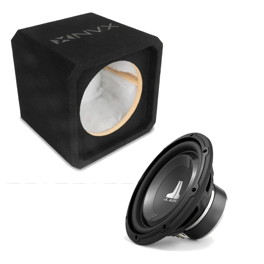 NVX NE101S Single 10" Sealed 3/4" MDF Subwoofer Enclosure w/ W1v3 Subwoofer