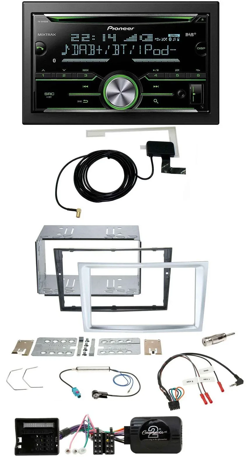 Pioneer CD USB Lenkrad Bluetooth 2DIN DAB Autoradio für Opel Zafira Astra H Cors